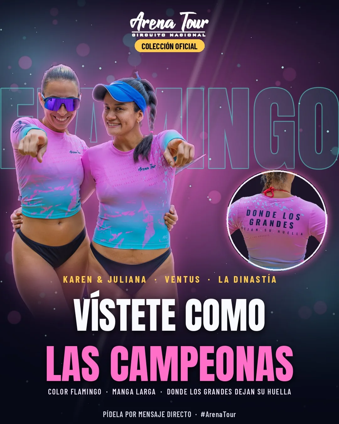 Vístete como las campeonas — Colección Flamingo manga larga