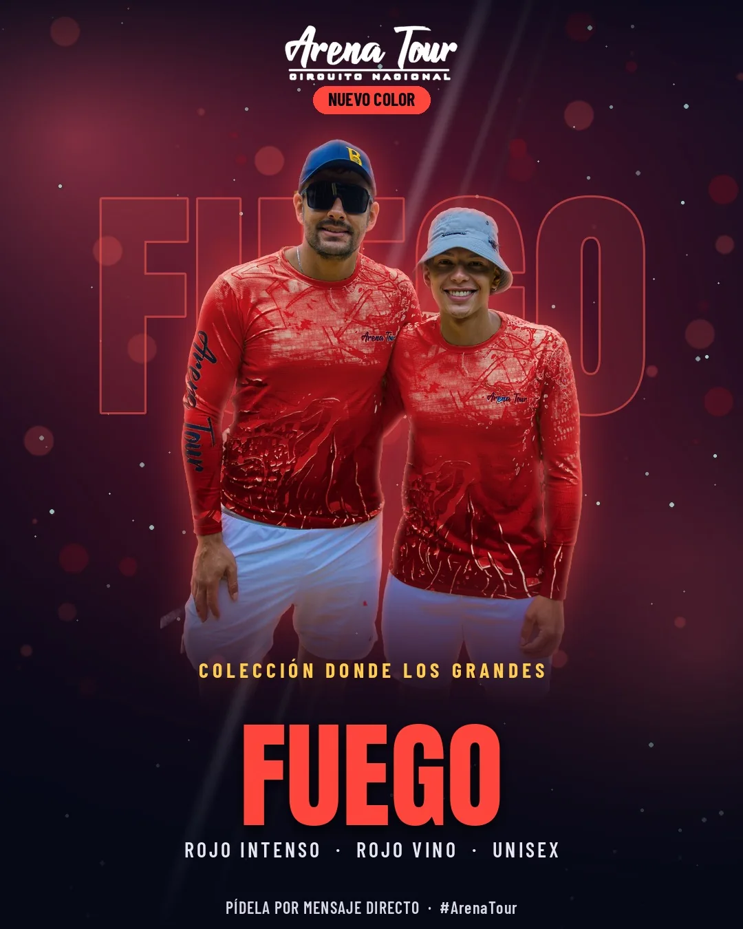 Fuego — Rojo intenso y Rojo vino · Unisex